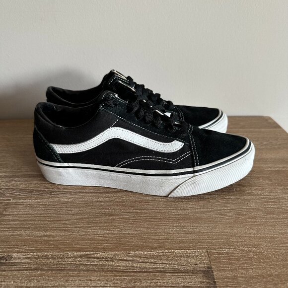 Vans Classic Old Skool Skate Sneakers Black Womens Size 7 - Picture 1 of 8